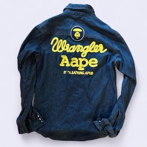 Wrangler AAPE By A Bathing Ape (collab) blue denim shirt